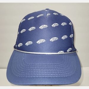 Vintage Vans Shoes Off the Wall Blue Snapback Trucker Hat Otto Collection
